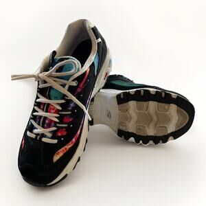 Sketchers D'Lites Black Summer Fiesta Memory Foam Athletic Women's Size 11